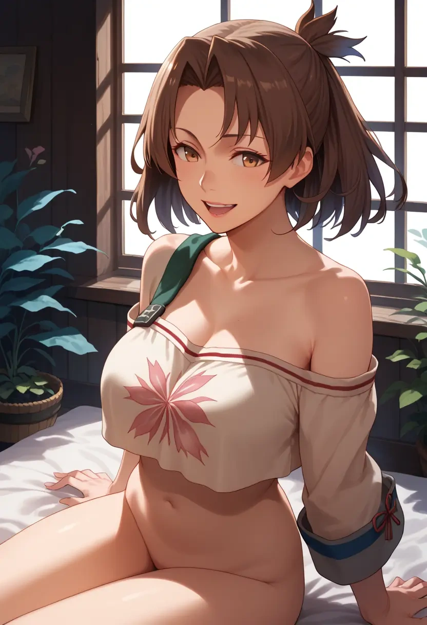 kantai_collection,sendai_(kancolle),off-shoulder top,dolphin shorts  - 