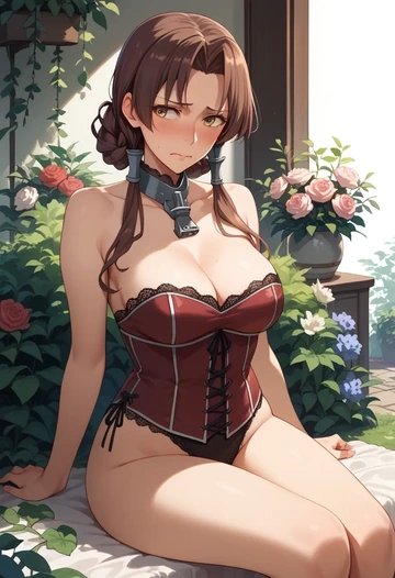 kantai_collection,sendai_(kancolle),vampire corset,lace blouse,velvet skirt  - AI generated anime art