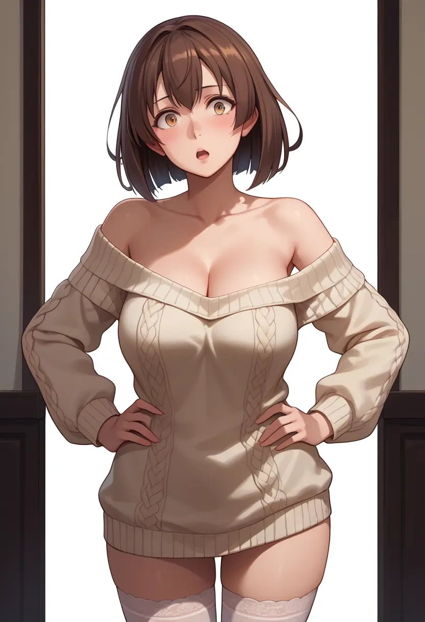 kantai_collection,sendai_kai_ni_(kancolle),off-shoulder,sweater  - 