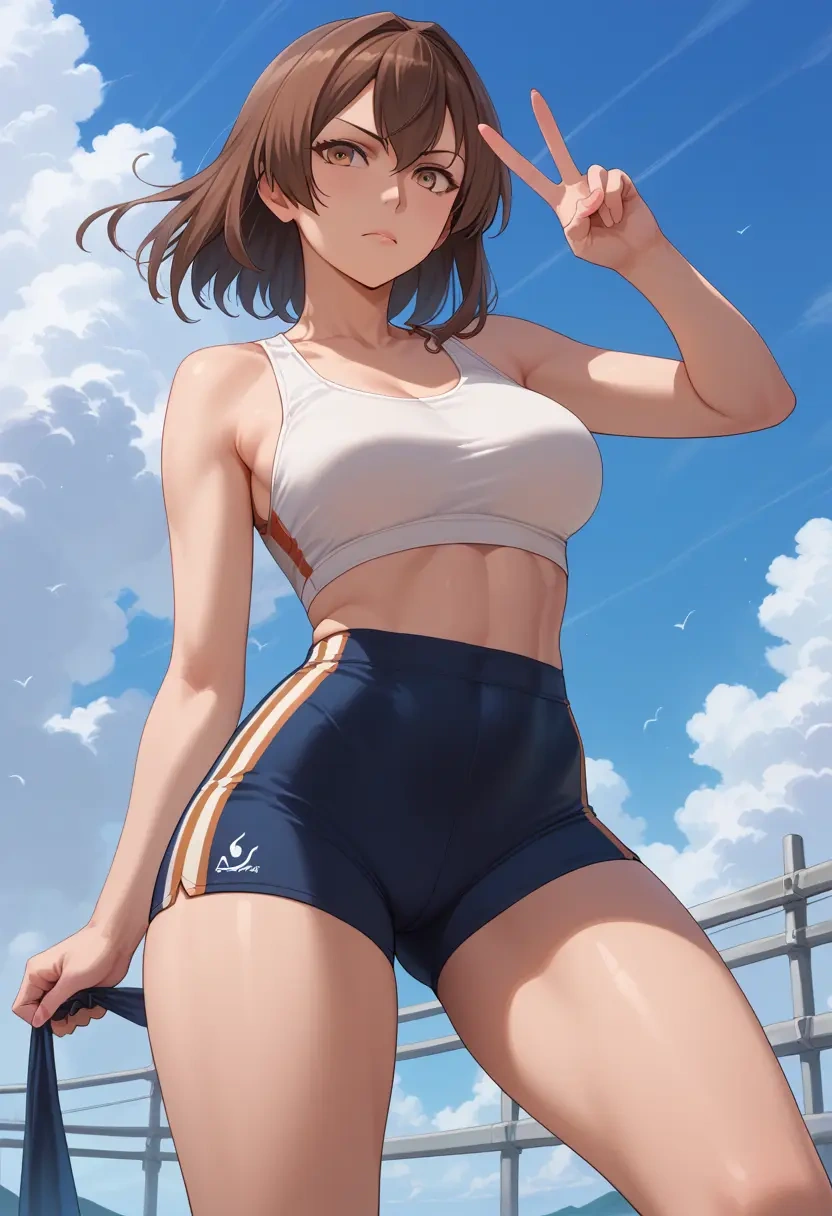 kantai_collection,sendai_kai_ni_(kancolle),yoga shorts  - 