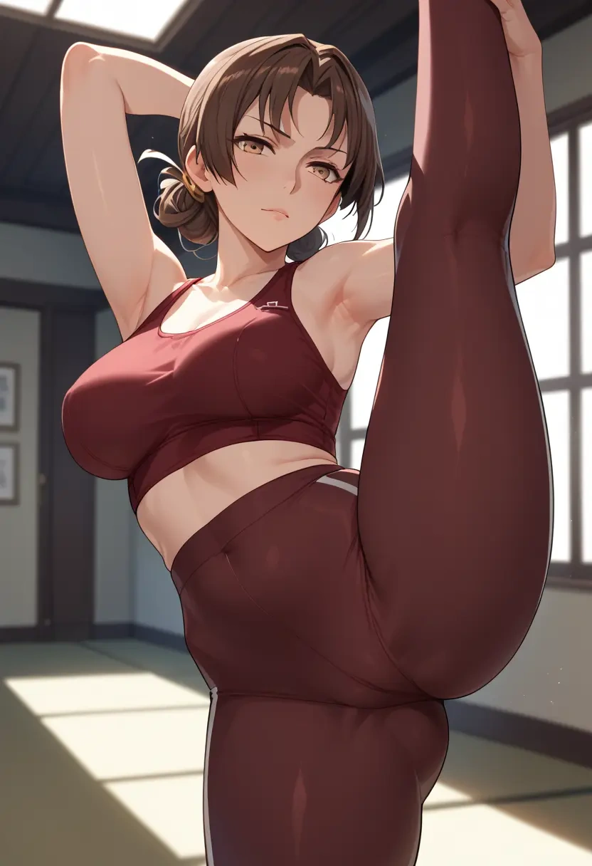 kantai_collection,sendai_kai_ni_(kancolle),yoga, standing split,sexy,  - 