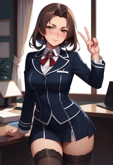 kantai_collection,sendai_kai_ni_(kancolle),secretary, stockings  - AI generated anime art