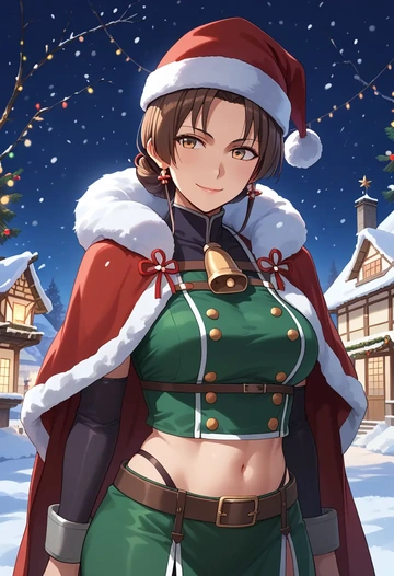 kantai_collection,sendai_kai_ni_(kancolle),Christmas,dress  - AI generated anime art