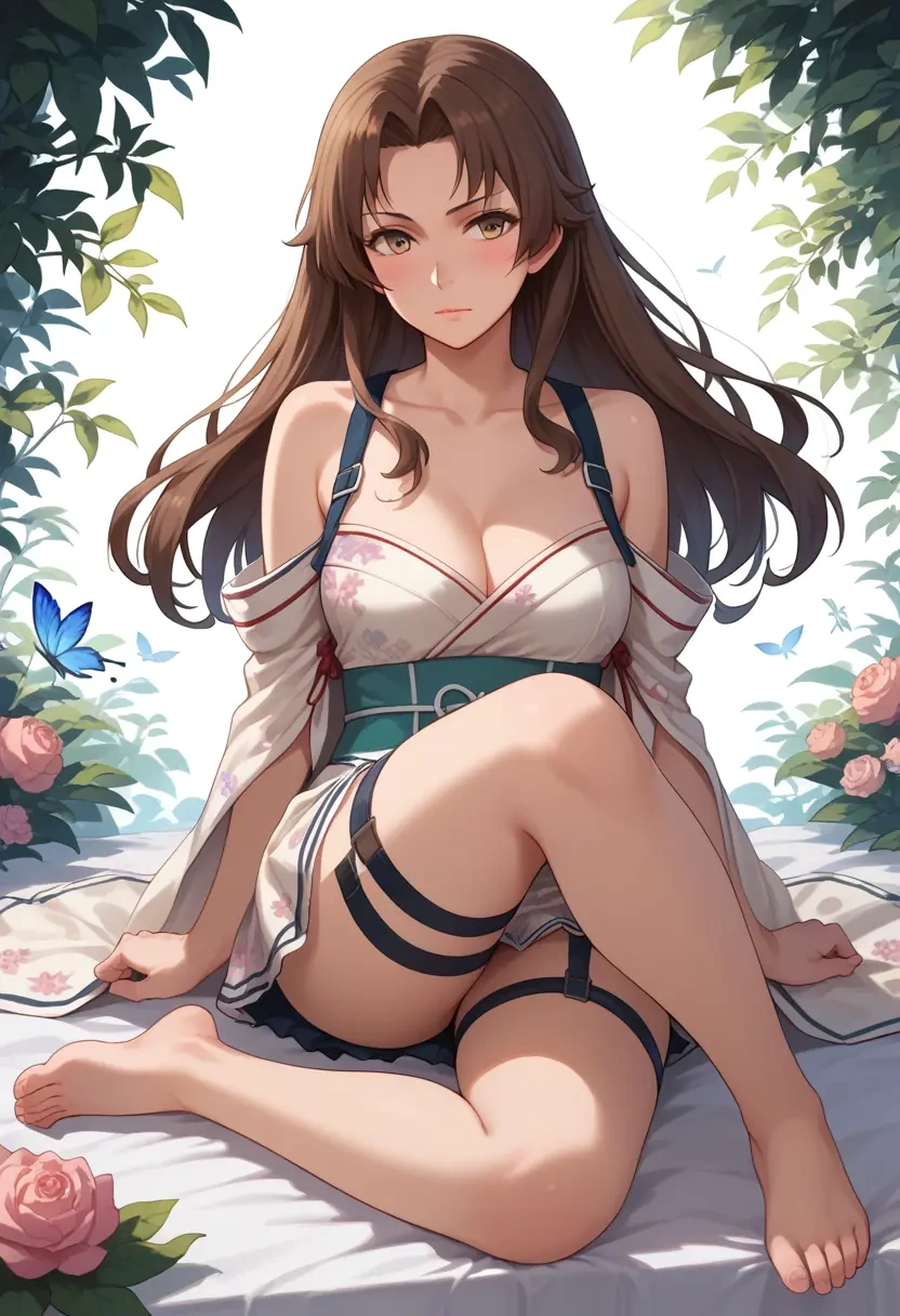 kantai_collection,sendai_kai_ni_(kancolle),silk slip dress,floral prints  - 