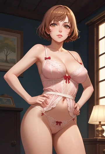 monogatari_(series),sengoku_nadeko,lingerie  - AI generated anime art