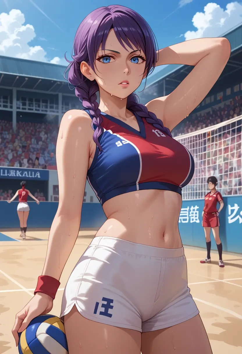 monogatari_(series),senjougahara_hitagi,volleyball uniform  - 