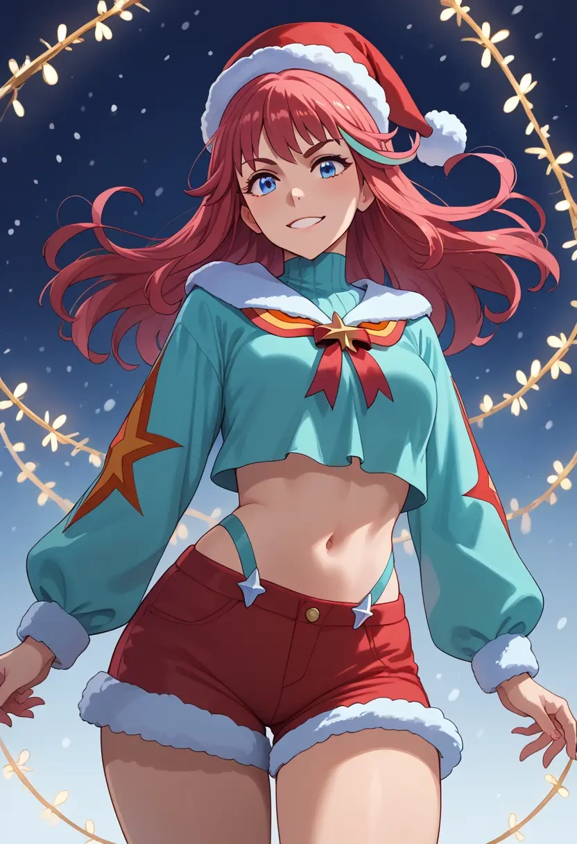 kill_la_kill,senketsu,Christmas,red velvet shorts  - 