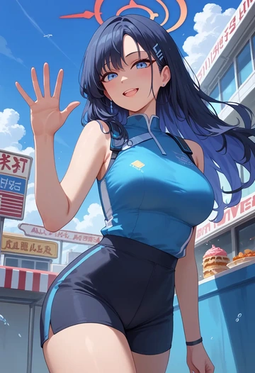 blue_archive,sensei_(blue_archive),athletic,shorts,sexy  - AI generated anime art