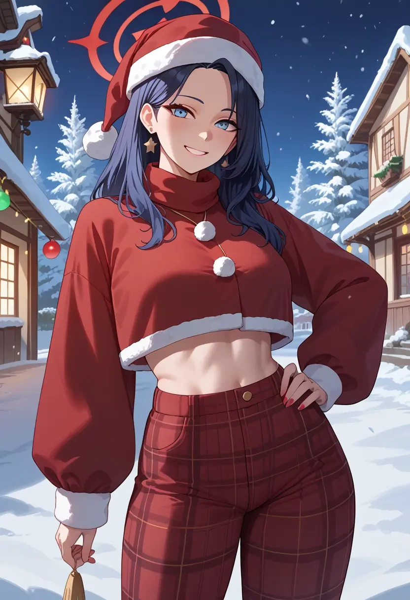 blue_archive,sensei_(blue_archive),Christmas,plaid trousers  - 