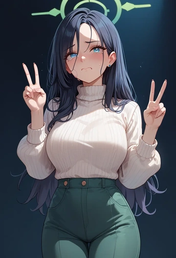 blue_archive,sensei_(blue_archive),sweater  - AI generated anime art