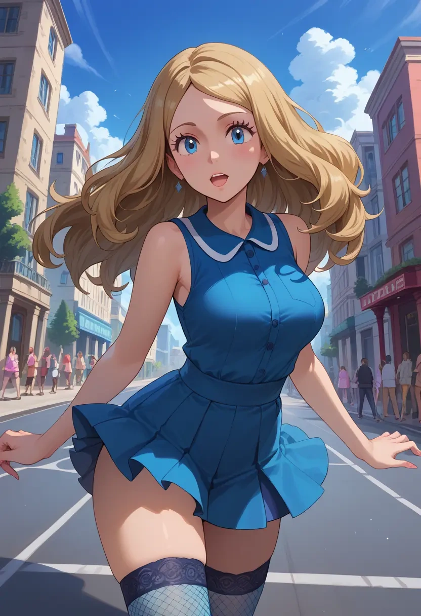 pokemon,serena_(pokemon),mini skirt, stockings  - 