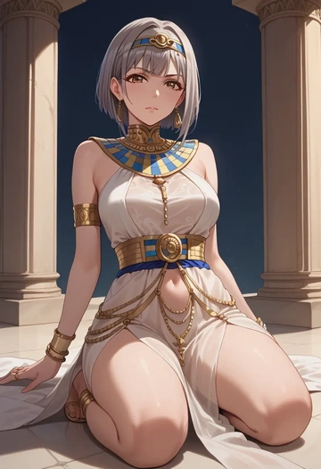 idolmaster,serizawa_asahi,Egyptian  - AI generated anime art