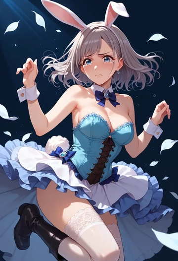 idolmaster,serizawa_asahi,bunny girl  - AI generated anime art