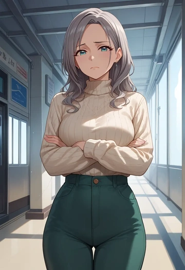 idolmaster,serizawa_asahi,sweater  - AI generated anime art