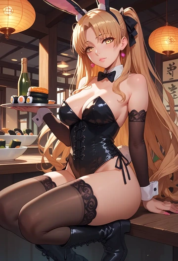 fate_(series),sessyoin_kiara,bunny girl  - AI generated anime art