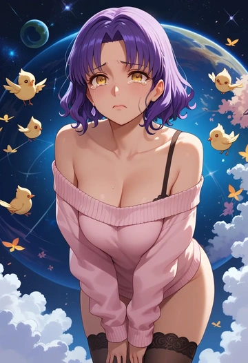 fate_(series),sessyoin_kiara,off-shoulder,sweater  - AI generated anime art