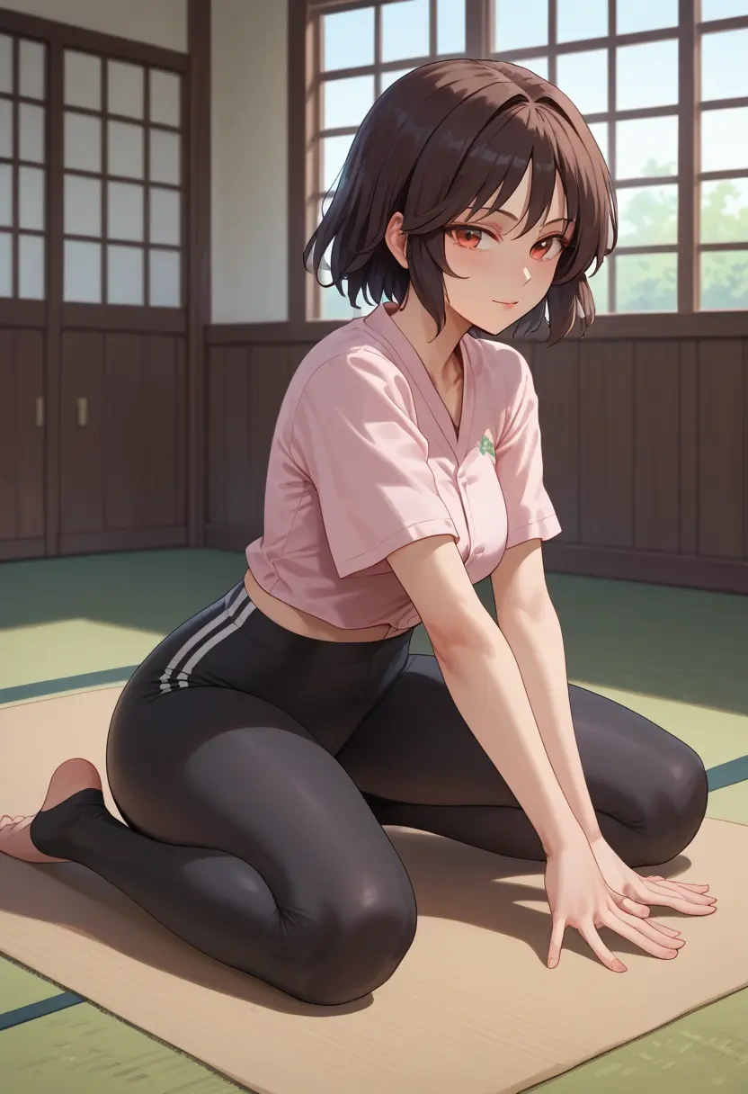 touhou,shameimaru_aya,leggings,yoga  - 