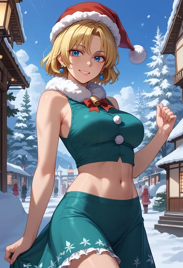 touhou,shanghai_doll,Christmas,dress  - AI generated anime art