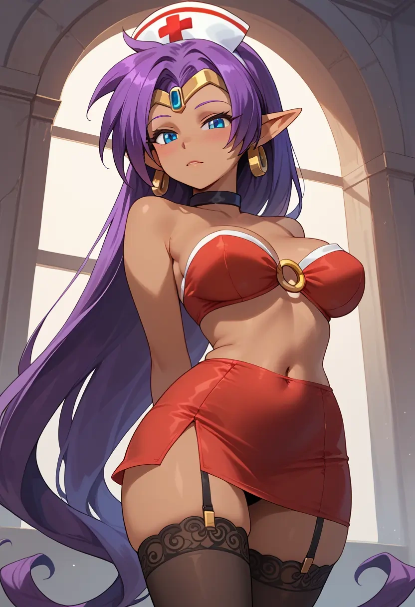 shantae_(series),shantae,nurse pantyhose,mini skirt, sexy  - 