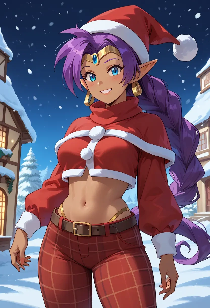 shantae_(series),shantae,Christmas,plaid trousers  - 