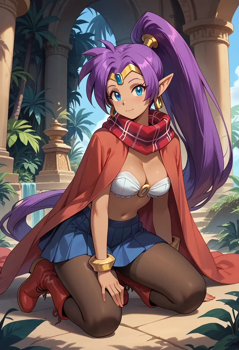 shantae_(series),shantae,winter,student uniform,fur-trimmed coat  - 