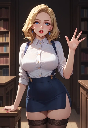 macross,sheryl_nome,secretary,stockings  - AI generated anime art