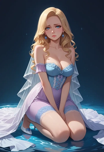 macross,sheryl_nome,gown,strapless,mermaid silhouette  - AI generated anime art