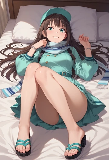 idolmaster,shibuya_rin,spring,elegant woman,bodycon dress  - AI generated anime art