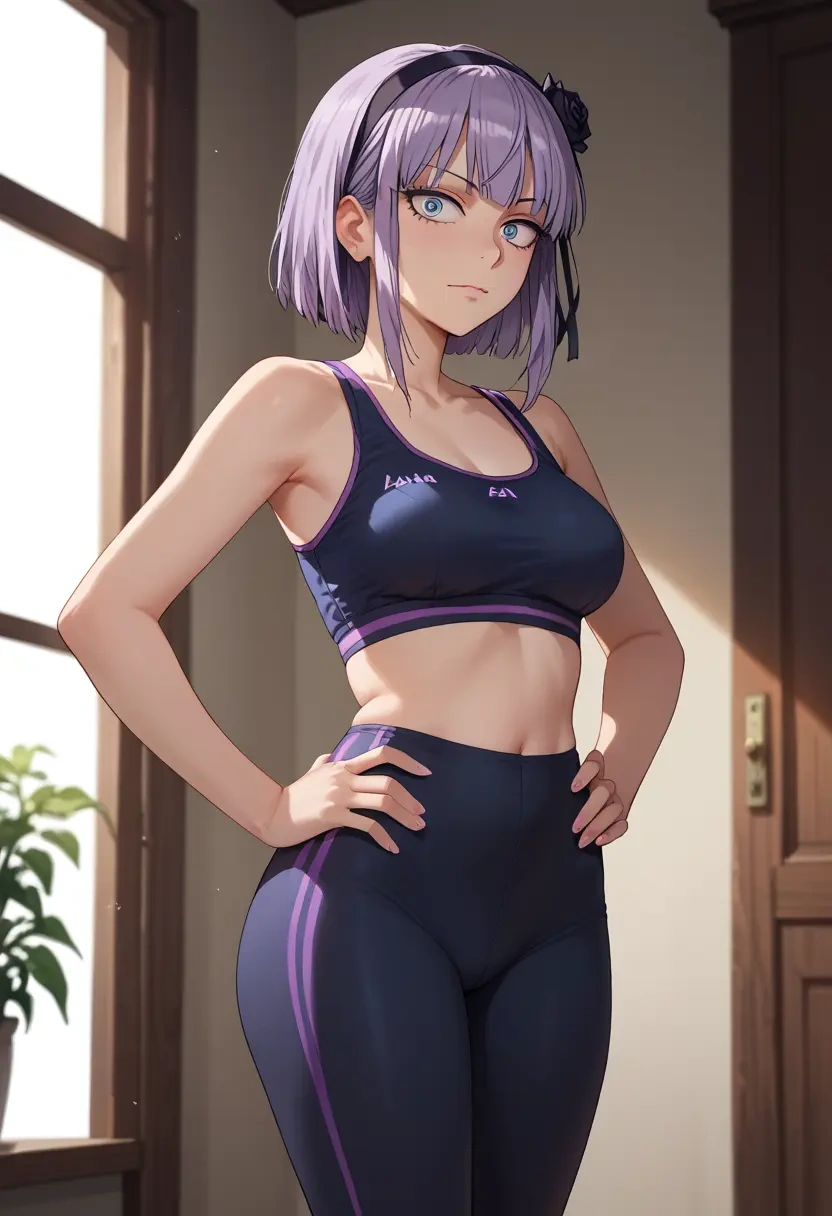 dagashi_kashi,shidare_hotaru,yoga shorts, bra  - 