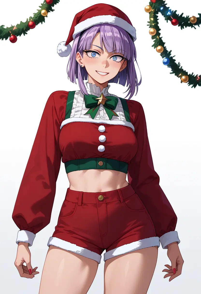 dagashi_kashi,shidare_hotaru,Christmas,red velvet shorts  - 