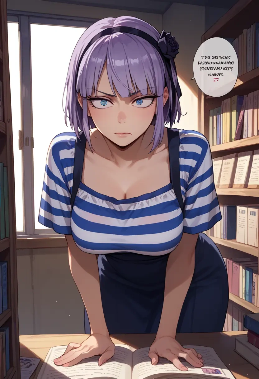 dagashi_kashi,shidare_hotaru,striped graffiti blouse,dolphin shorts  - 