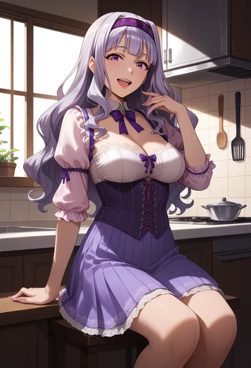 idolmaster,shijou_takane,corset,bustier,long tulle skirt  - AI generated anime art