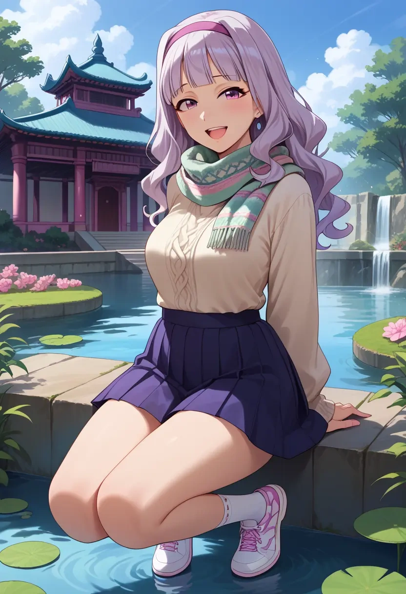 idolmaster,shijou_takane,spring,student uniform,knit sweater  - 