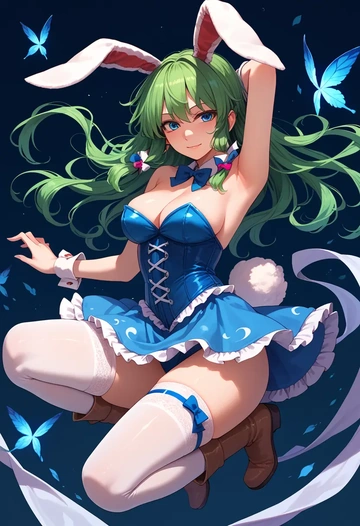 touhou,shiki_eiki,bunny girl  - AI generated anime art