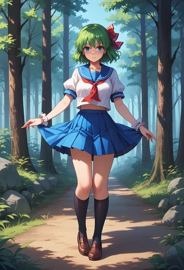 touhou,shiki_eiki,sailor, uniform  - AI generated anime art