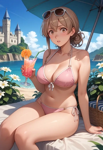 kantai_collection,shikinami_(kancolle),bikini  - AI generated anime art