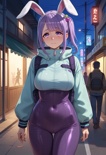 yurucamp,shima_rin,bunny girl, sexy  - AI generated anime art