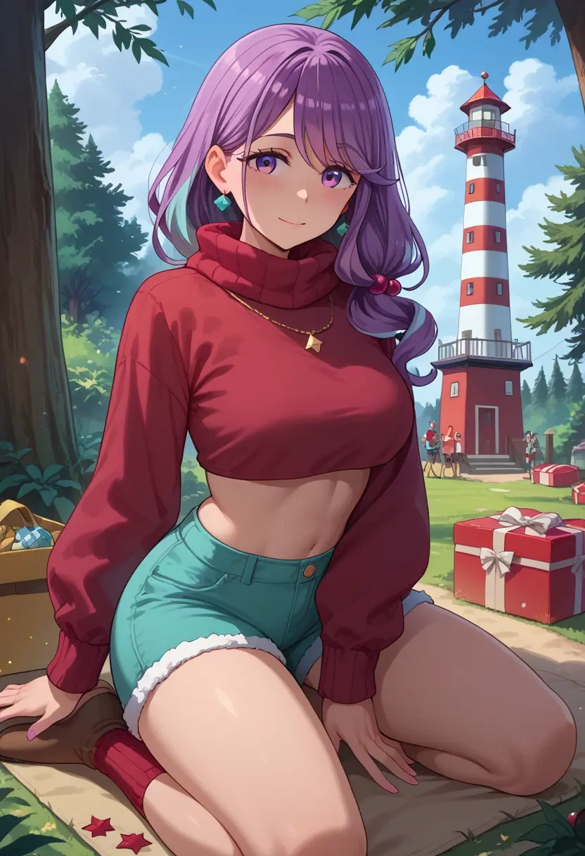 yurucamp,shima_rin,red velvet shorts  - 