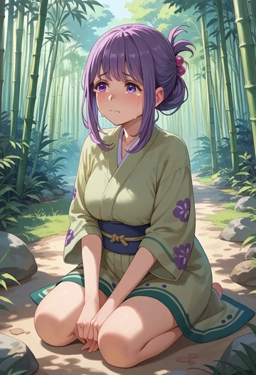 yurucamp,shima_rin,abstract art blouse,dolphin shorts  - AI generated anime art