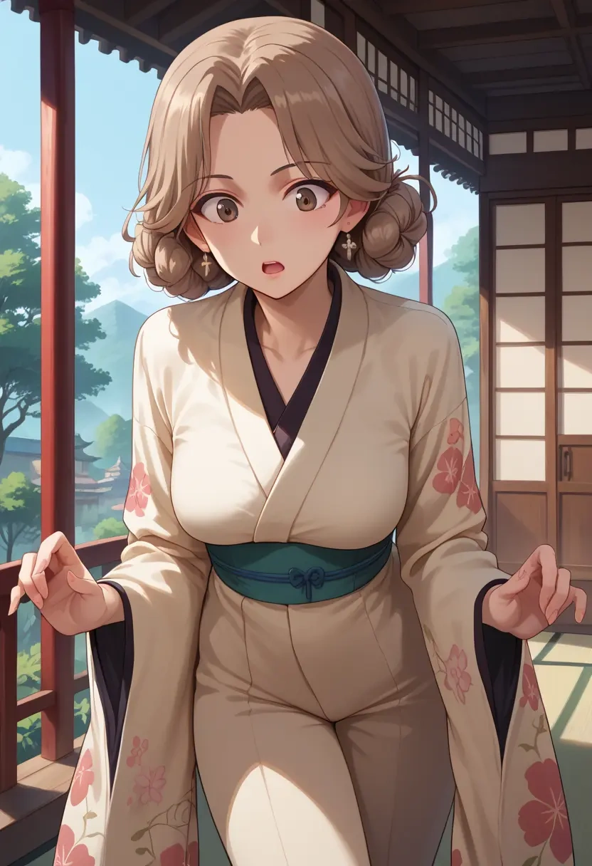 girls_und_panzer,shimada_arisu,kimono,silk,wide-leg trousers  - 