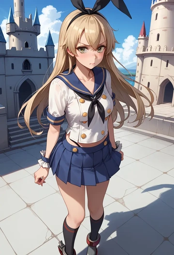 kantai_collection,shimakaze_(kancolle),sailor, uniform  - AI generated anime art