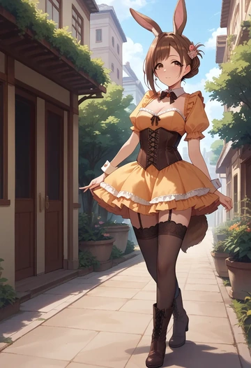 idolmaster,shimamura_uzuki,bunny girl  - AI generated anime art