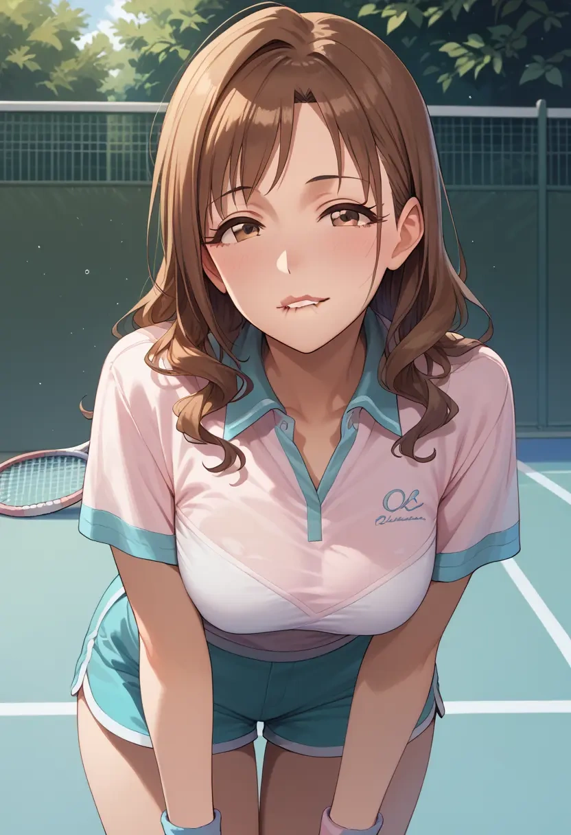 idolmaster,shimamura_uzuki,tennis polo,skort  - 