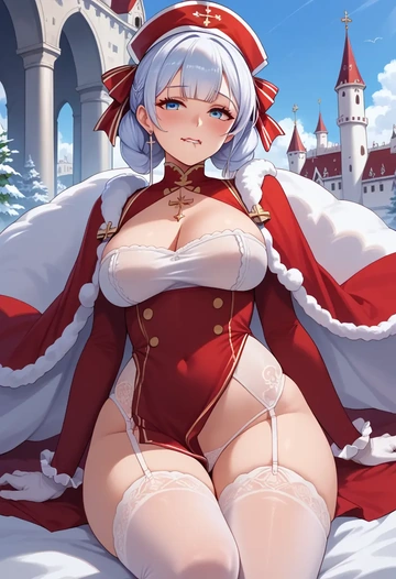 azur_lane,shinano_(azur_lane),Christmas,sexy, stockings,  - AI generated anime art