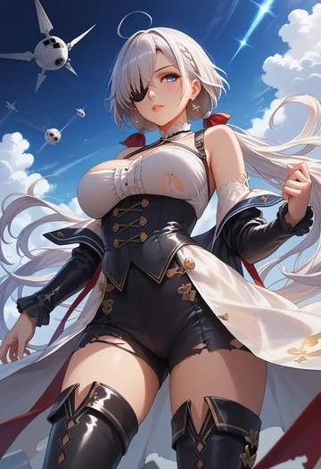 azur_lane,shinano_(azur_lane),pirate  - AI generated anime art