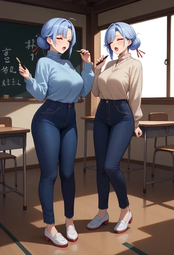 azur_lane,shinano_(azur_lane),teacher  - AI generated anime art