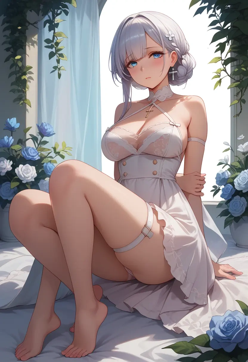 azur_lane,shinano_(azur_lane),silk slip dress  - 