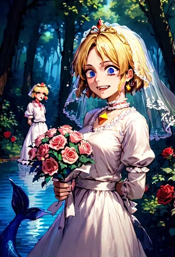 touhou,shinki_(touhou),wedding  - AI generated anime art