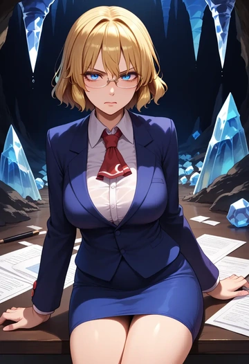 touhou,shinki_(touhou),OL, glasses,  - AI generated anime art