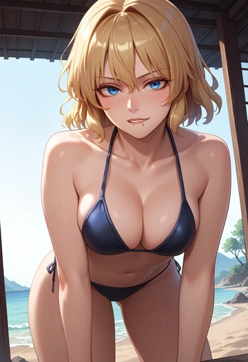 touhou,shinki_(touhou),black bikini  - AI generated anime art